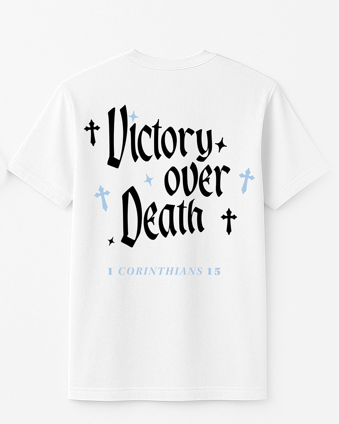 "I AM VICTORIOUS" Tee - White/Blue