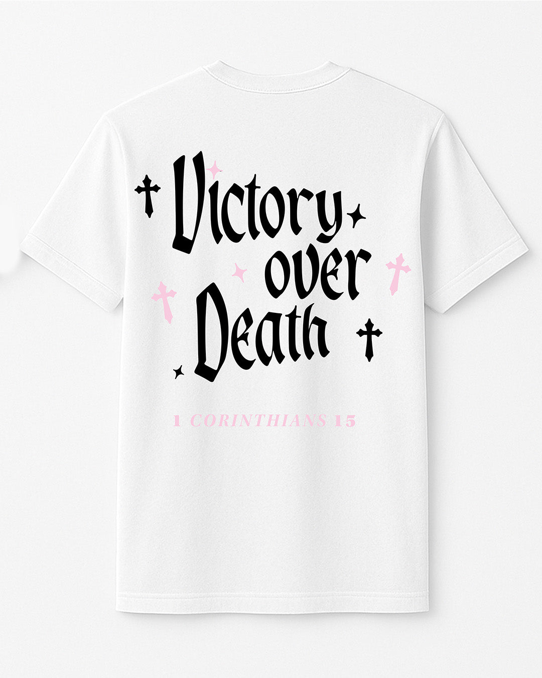 "I AM VICTORIOUS" Tee - White/Pink