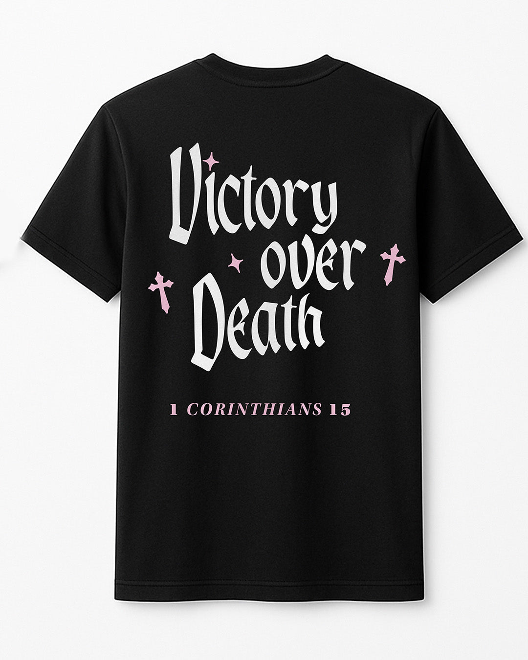 "I AM VICTORIOUS" Tee - Black/Pink