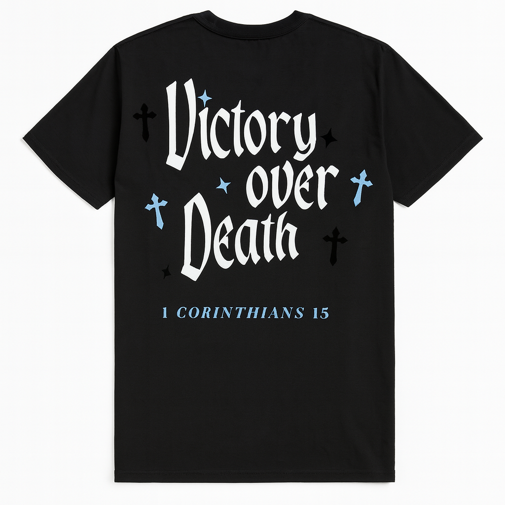 "I AM VICTORIOUS" Tee - Black/Blue