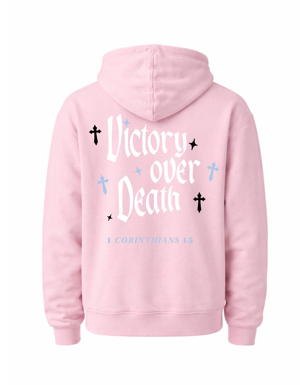 "I AM VICTORIOUS" Hoodie - Light Pink