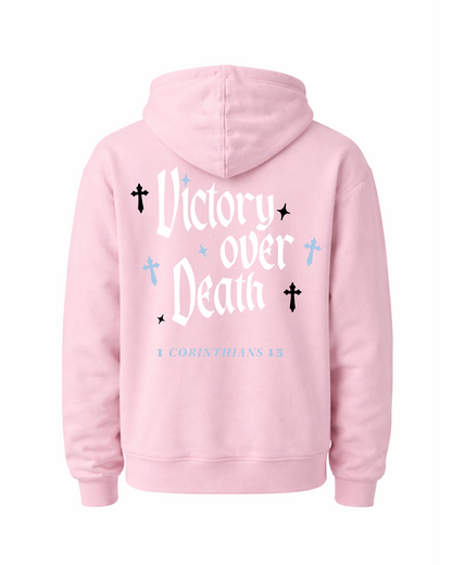 "I AM VICTORIOUS" Hoodie - Light Pink