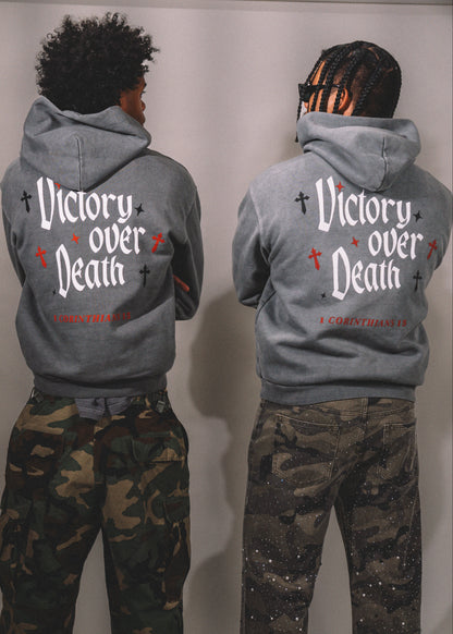 "I AM VICTORIOUS" Hoodie - Gray