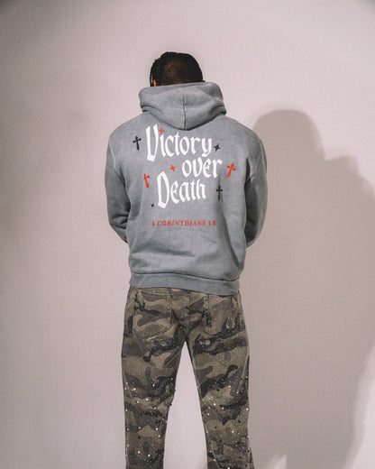 "I AM VICTORIOUS" Hoodie - Gray