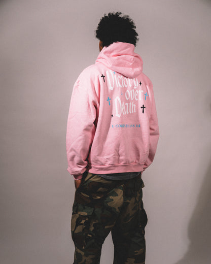 "I AM VICTORIOUS" Hoodie - Light Pink
