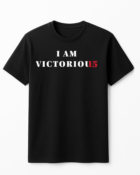 "I AM VICTORIOUS" Tee - Black/Red