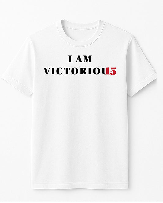 "I AM VICTORIOUS" Tee - White/Red