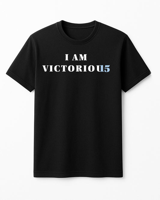 "I AM VICTORIOUS" Tee - Black/Blue