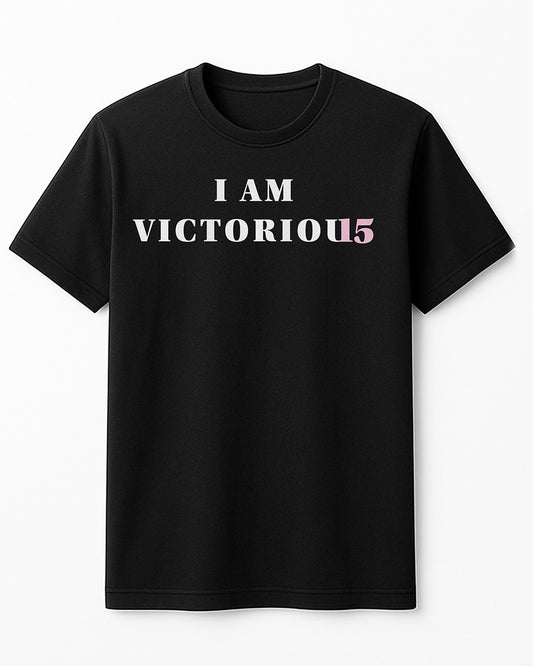 "I AM VICTORIOUS" Tee - Black/Pink